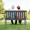 Costway Garden Bench All-Weather HDPE 2-Person Outdoor Bench for Front Porch Backyard Black/White/Gray/Beige